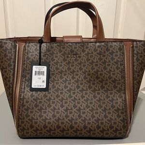 DKNY Brown Patterned Tote